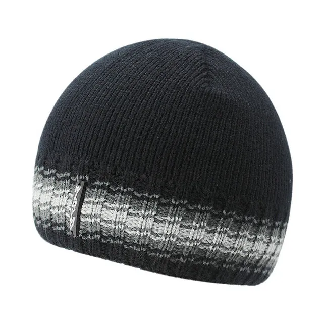 Fashion Knitted Beanie Hats For Men With Velvet Inside - Red,Gray,Blue,Coffee,Black Shop Hot Deals