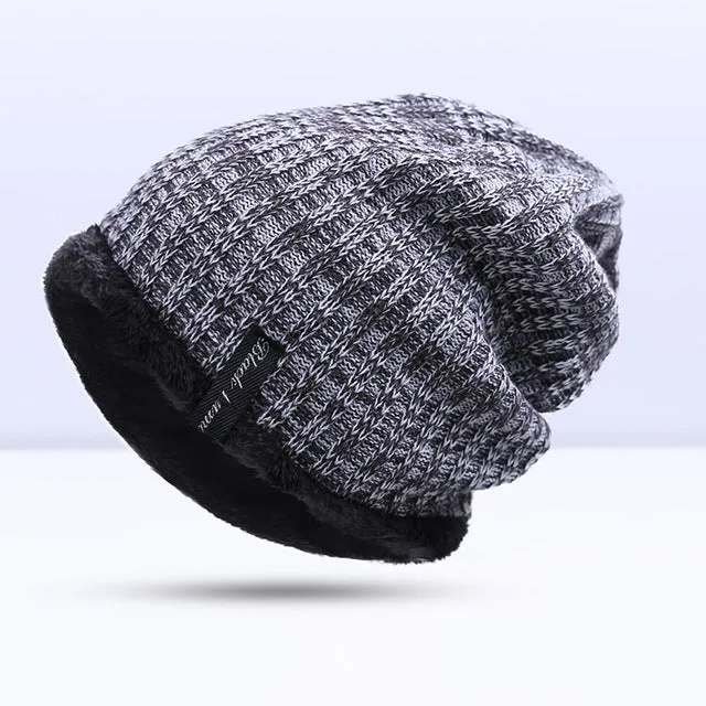 Fashion Warm Winter Knitted Beanie Hat For Men -  Blue, Dark Gray,Khaki, Light Gray, Red Save More Now
