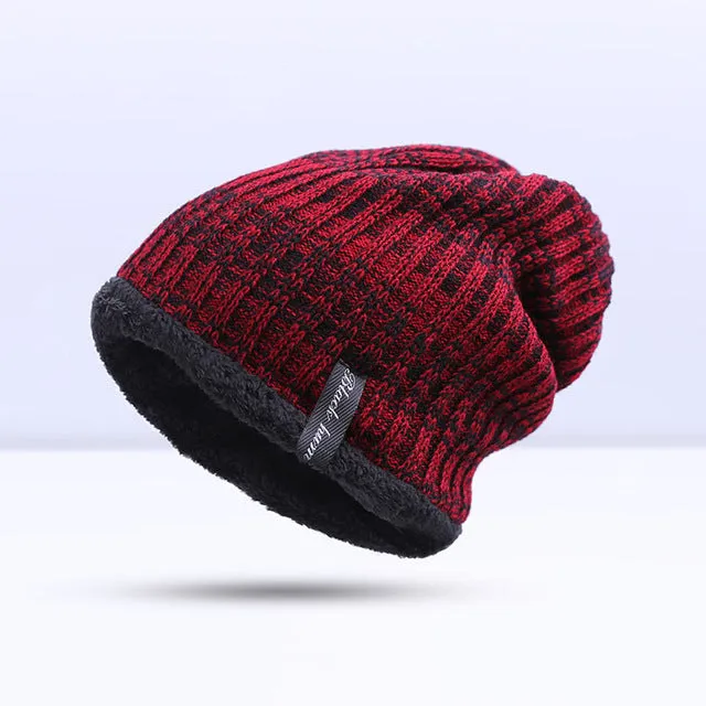 Trending Now Offer Todays Mega Savings Fashion Warm Winter Knitted Beanie Hat For Men -  Blue, Dark Gray,Khaki, Light Gray, Red