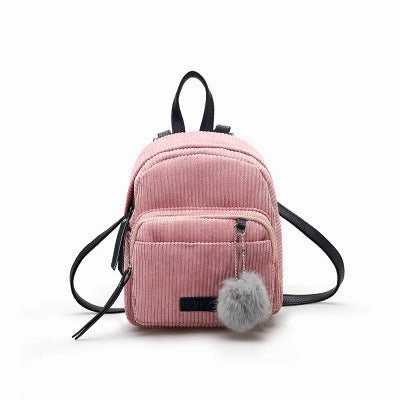 Limited Offer Alert Fashion Winter Women'S Mini Corduroy Backpacks - Gray,Khaki,Pink,Red