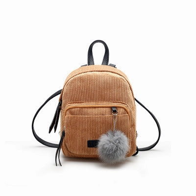 Fashion Winter Women'S Mini Corduroy Backpacks - Gray,Khaki,Pink,Red Todays Mega Savings Sale Ending Soon