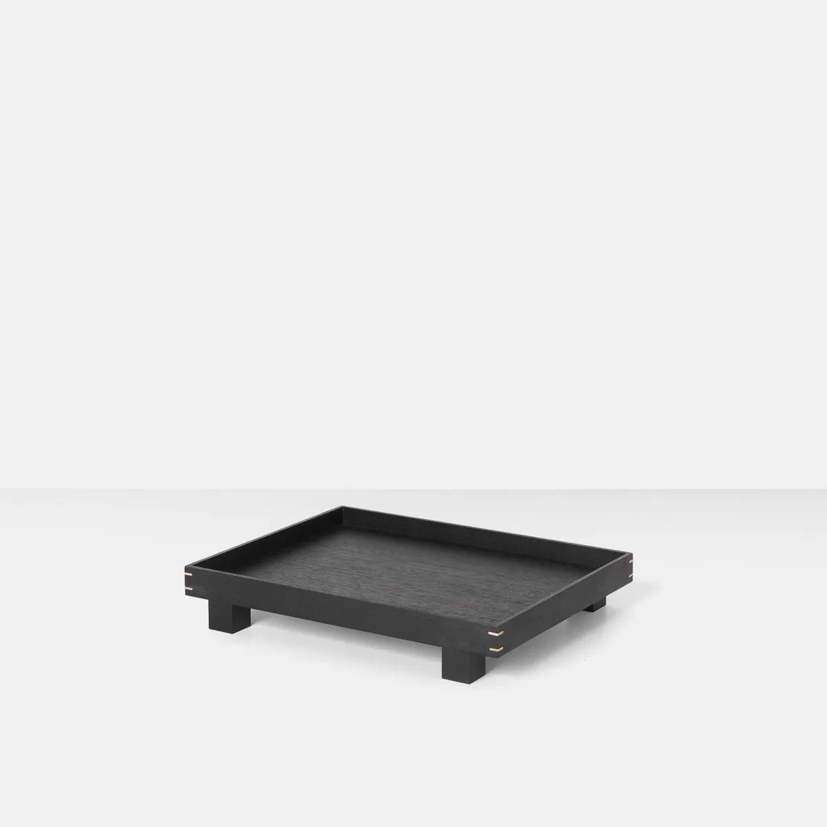 FERM LIVING Bon Wooden Tray Black Stained Oak C 2 Sizes