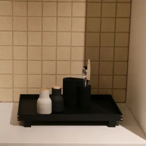 FERM LIVING Bon Wooden Tray Black Stained Oak C 2 Sizes