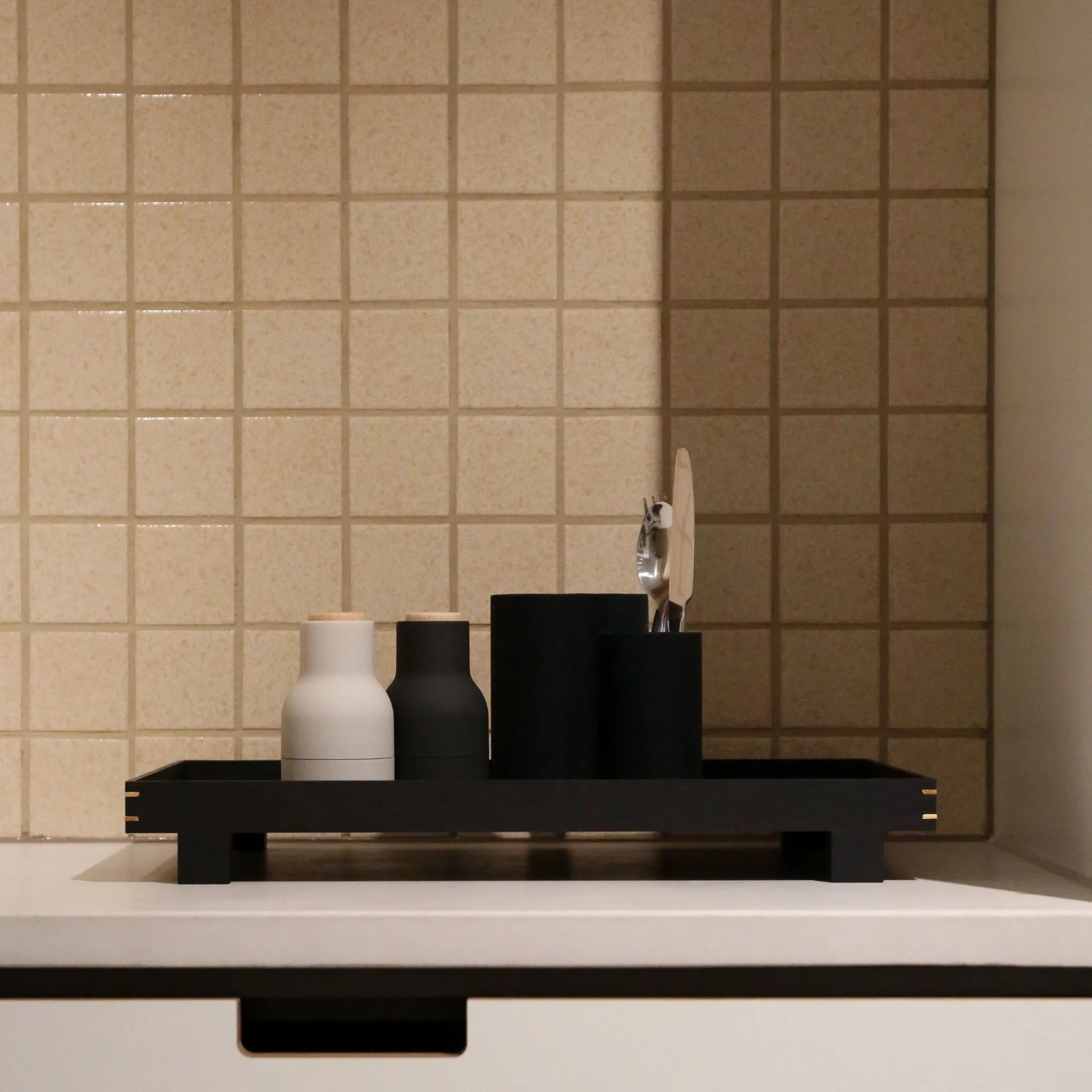 FERM LIVING Bon Wooden Tray Black Stained Oak C 2 Sizes