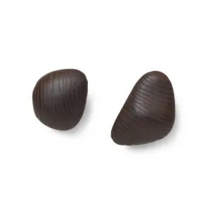 FERM LIVING Cairn Hooks, Dark Brown (Set of 2)