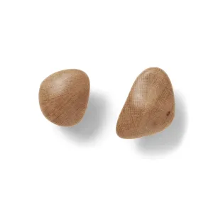 FERM LIVING Cairn Hooks, Oak (Set of 2)