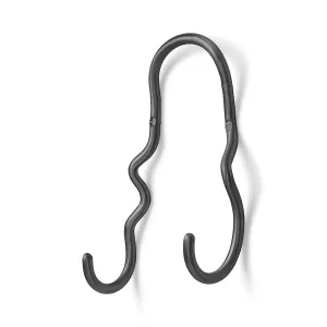 FERM LIVING Curvature Double Hook, Black Brass