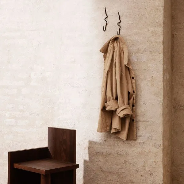 FERM LIVING Curvature Hook, Black Brass