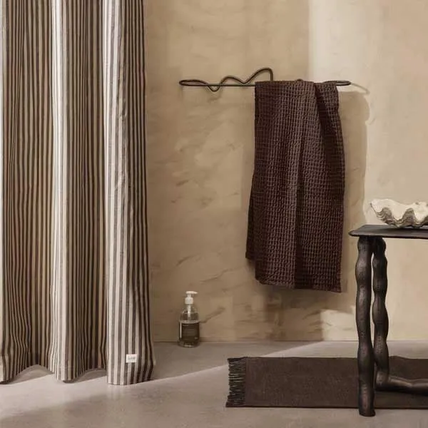 FERM LIVING Curvature Towel Hanger, Black Brass