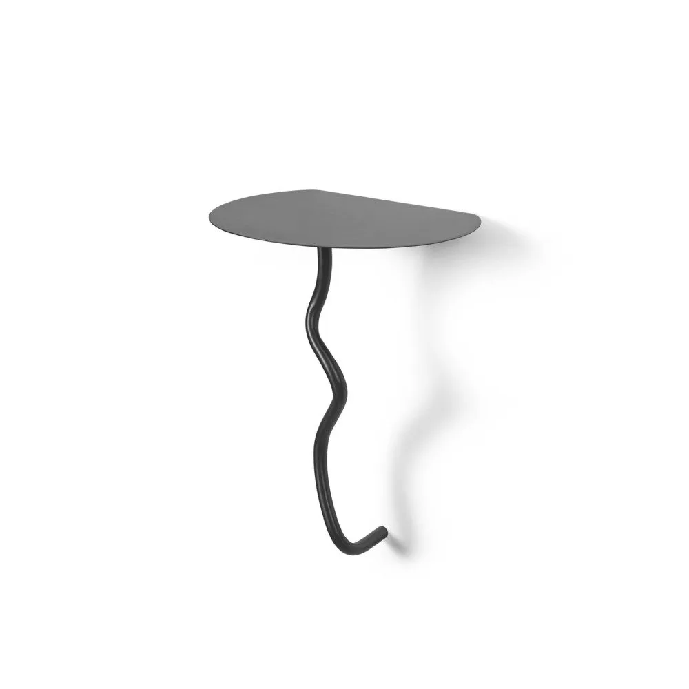 FERM LIVING Curvature Wall Table, Black Brass
