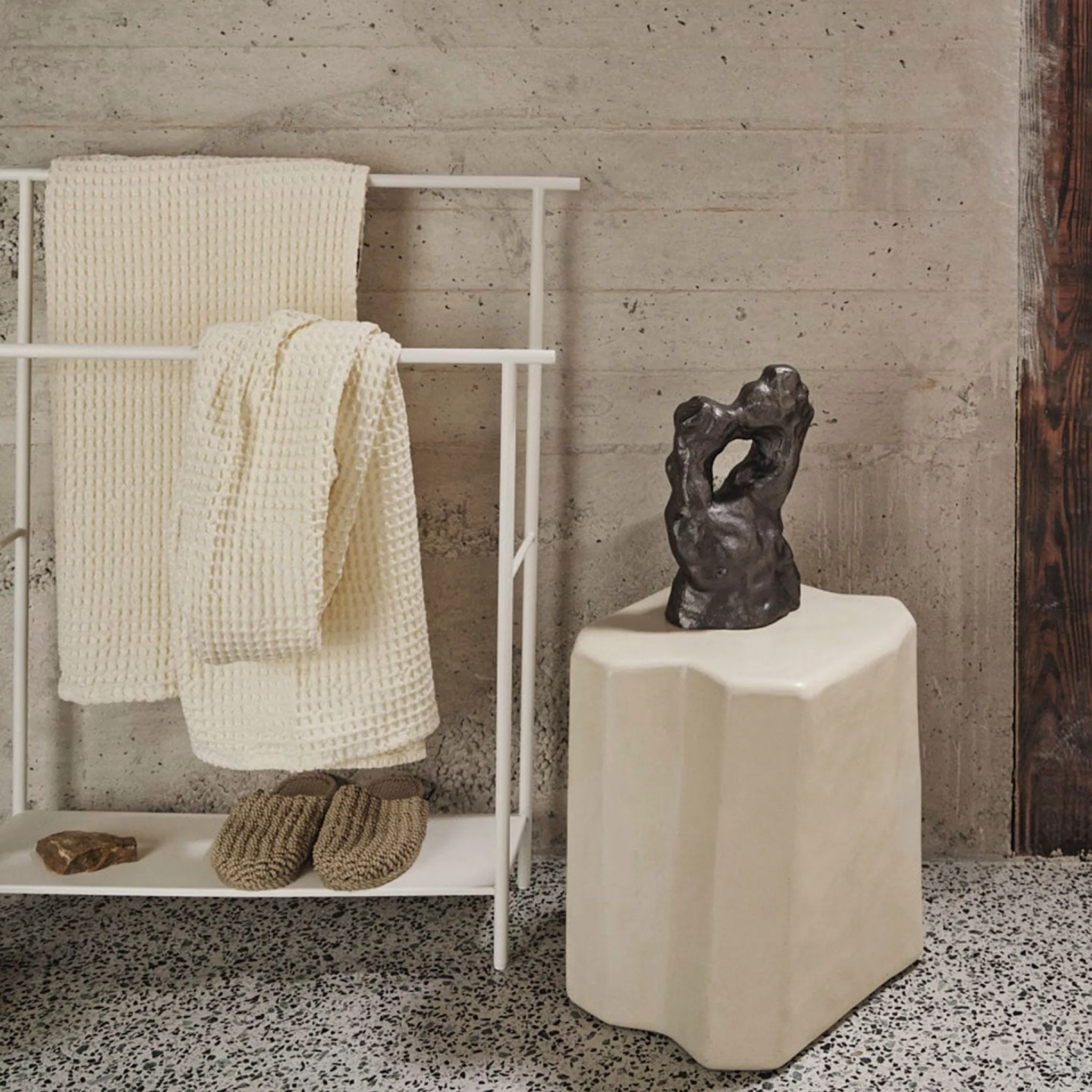 FERM LIVING Dora Towel Stand, White