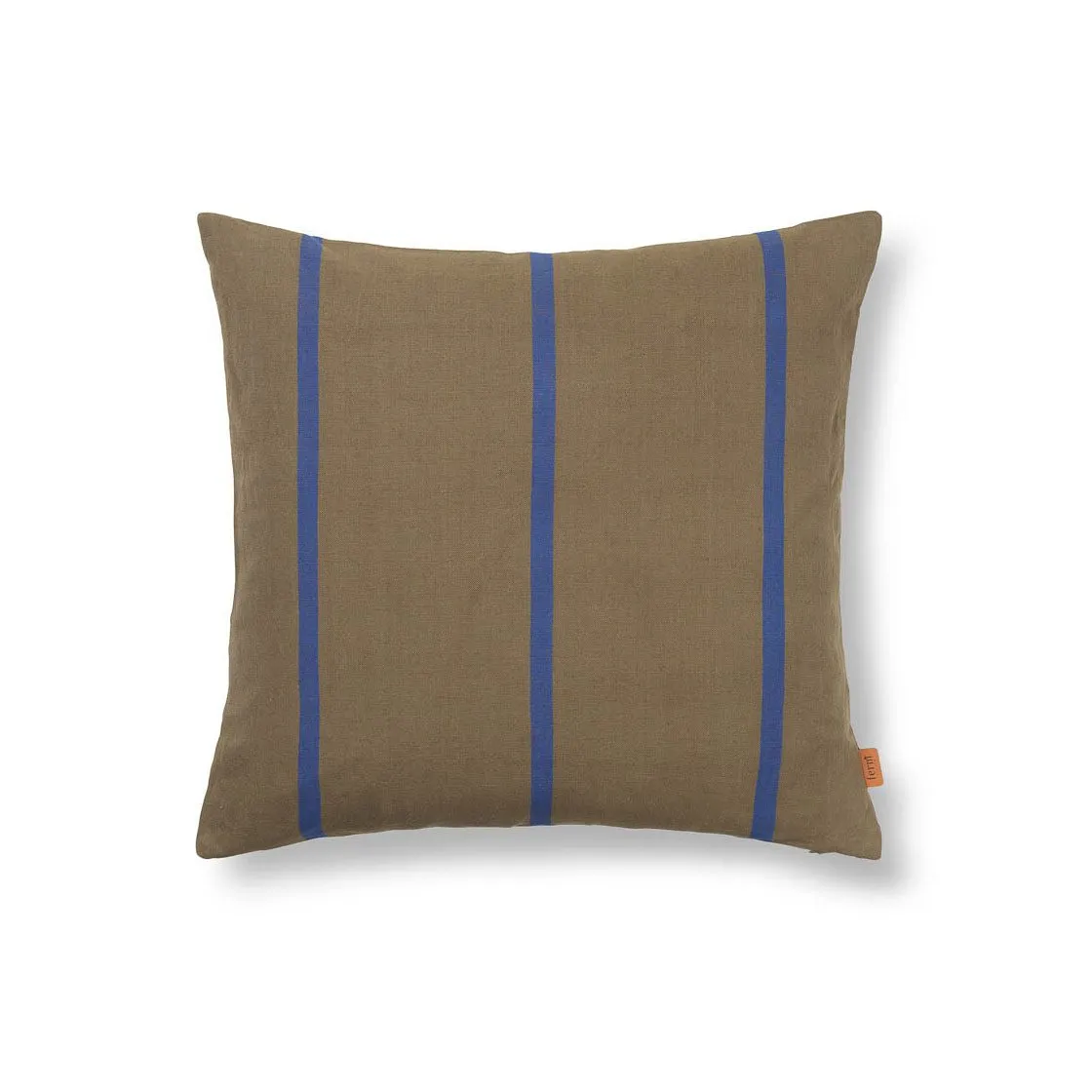FERM LIVING Grand Cushion, Olive/Bright Blue