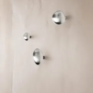 FERM LIVING Mushroom Hook, Brushed Stainless Steel