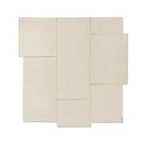 FERM LIVING Offset Bedspread, Off-White