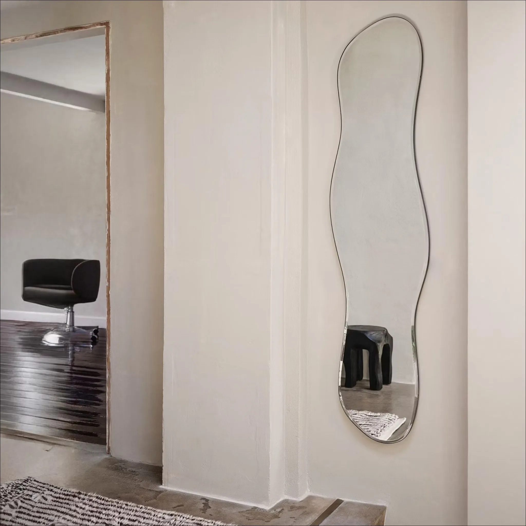 FERM LIVING Pond Mirror, Full Size, Brass
