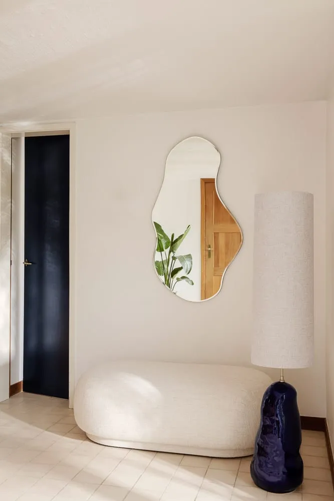 FERM LIVING Pond Mirror Large, Dark Chrome