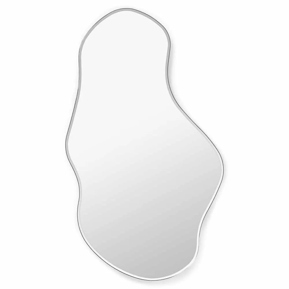 FERM LIVING Pond Mirror Large, Dark Chrome