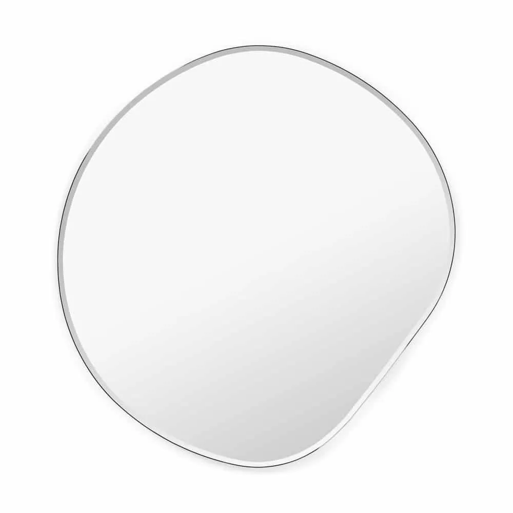 FERM LIVING Pond Mirror Small, Dark Chrome