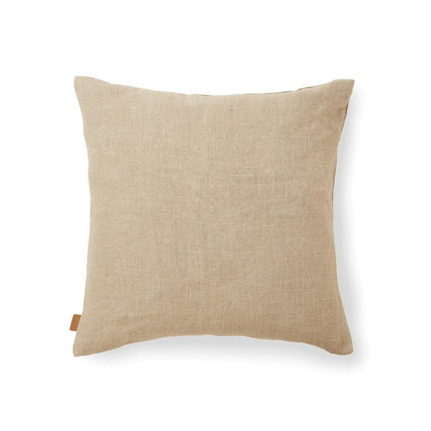 FERM LIVING Senti Stripe Cushion, Linen/Carob Brown