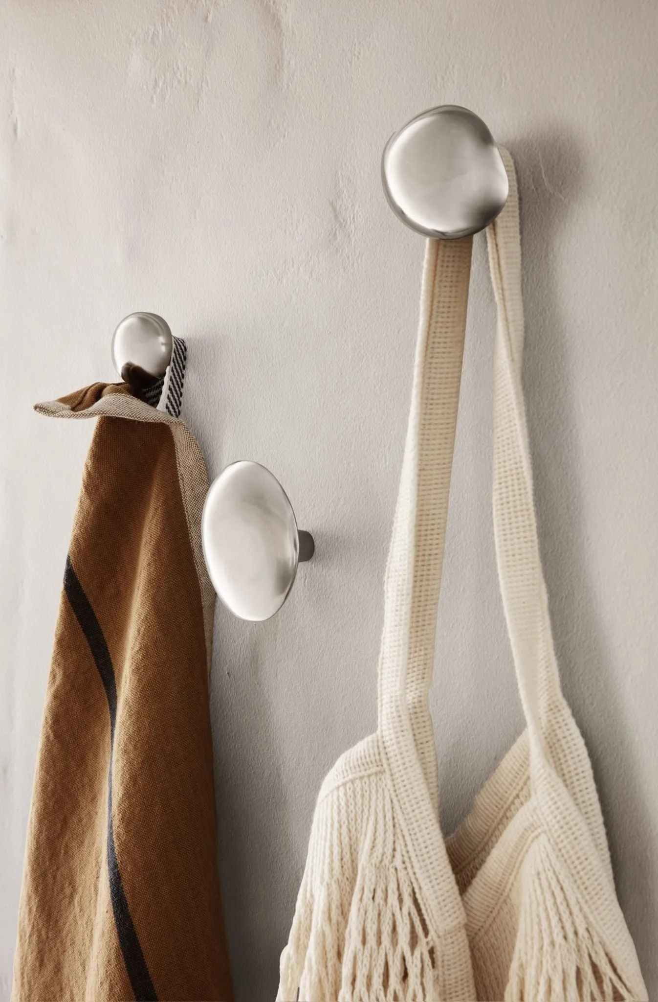 FERM LIVING x Helena Rohner Mushroom Wall Hook/Knob, Stainless Steel