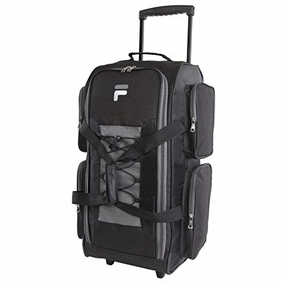Clearance Blowout Fila 26" Lightweight Rolling Duffel Bag, Black, One Size