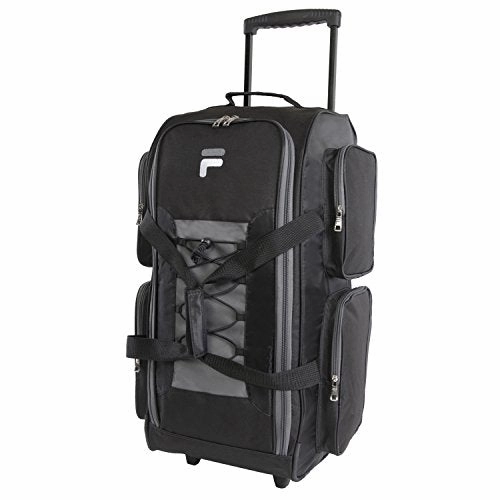 Clearance Blowout Fila 26" Lightweight Rolling Duffel Bag, Black, One Size