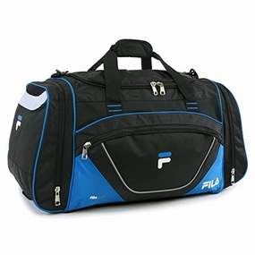 Hot Picks Today Fila Acer Large Sport Duffel Bag, Black/Blue