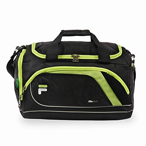 Limited Stock Deals Fila Advantage 19" Sport Duffel Bag, Black/Lime
