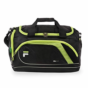 Limited Stock Deals Fila Advantage 19" Sport Duffel Bag, Black/Lime