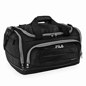 Fila Cypress Small Sport Duffel Bag, Black/Grey, One Size Hot Pick of the Day