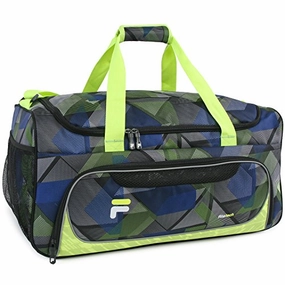 Biggest Savings Now Hot Sale Alert Fila Energy Md Travel Gym Sport Duffel Bag, Abstract Neon