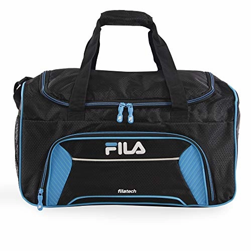 Today Only Hot Sale Fila Orson Small Sports Duffel Bag, Black/Blue One Size