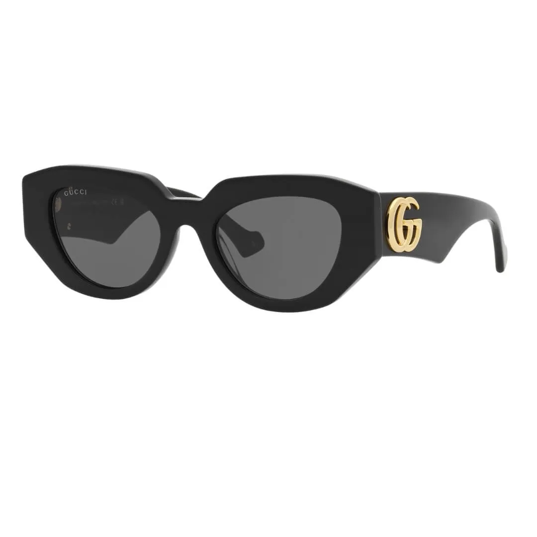 Shop Now Save Gucci Gg1421S 001 WomenS Sunglasses - Black Frame, Grey Lenses