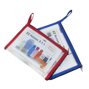 Heavy Gauge 3-1-1 Clear Plastic Tsa Travel Kit - Red Trim Clearance Sale Now