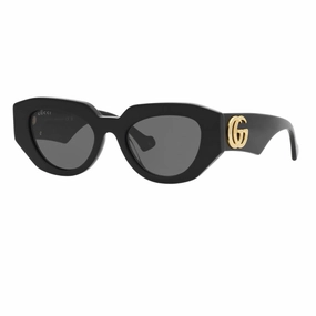Shop Now Save Gucci Gg1421S 001 WomenS Sunglasses - Black Frame, Grey Lenses