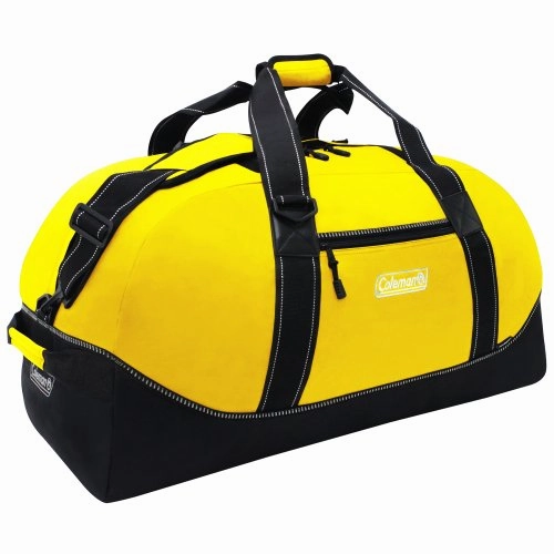 Surprise Offer Now Clearance Blowout Coleman Explorer 32 Inch Camping Duffel Bag, Yellow, Small