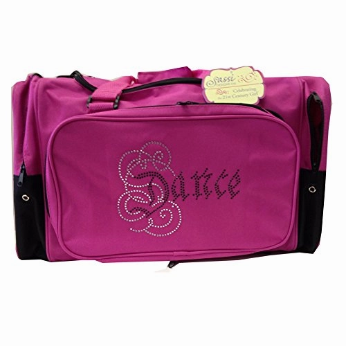 Shop Grab Offer Trending Today Steal Sassi Designs Girls Hot Pink Dance Rhinestone Square Duffel Bag Tote