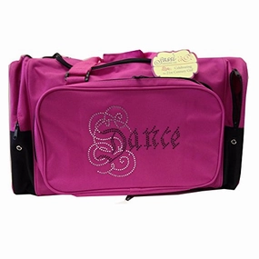 Shop Grab Offer Trending Today Steal Sassi Designs Girls Hot Pink Dance Rhinestone Square Duffel Bag Tote