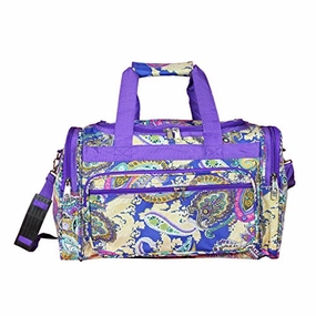 World Traveler 22" Duffle Duffel Bag, Blue Multi Paisley, One Size Todays Trending Deals Best Seller Deal