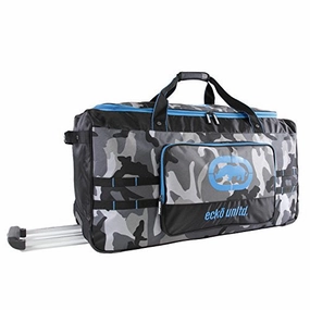 Sweet Deal Today Ecko Unltd. Men'S United 32" Large Rolling Duffel Bag, Grey Camo/Blue, One Size