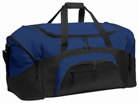 Port & Company Color Block Sport Zipper Duffel Bag_True Royal/Black_Osfa Dont Miss Out Exclusive Deal Inside
