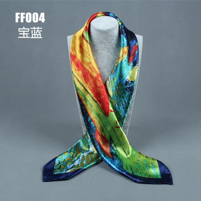 Women'S Fashion Flower Pattern Polyester Scarves - 10 Colours Instant Discount