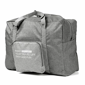 Clearance Steal Today Foldable Lightweight Nylon Duffel Luggage Bag Tote For Travel Gym 4 Colors (Grey)