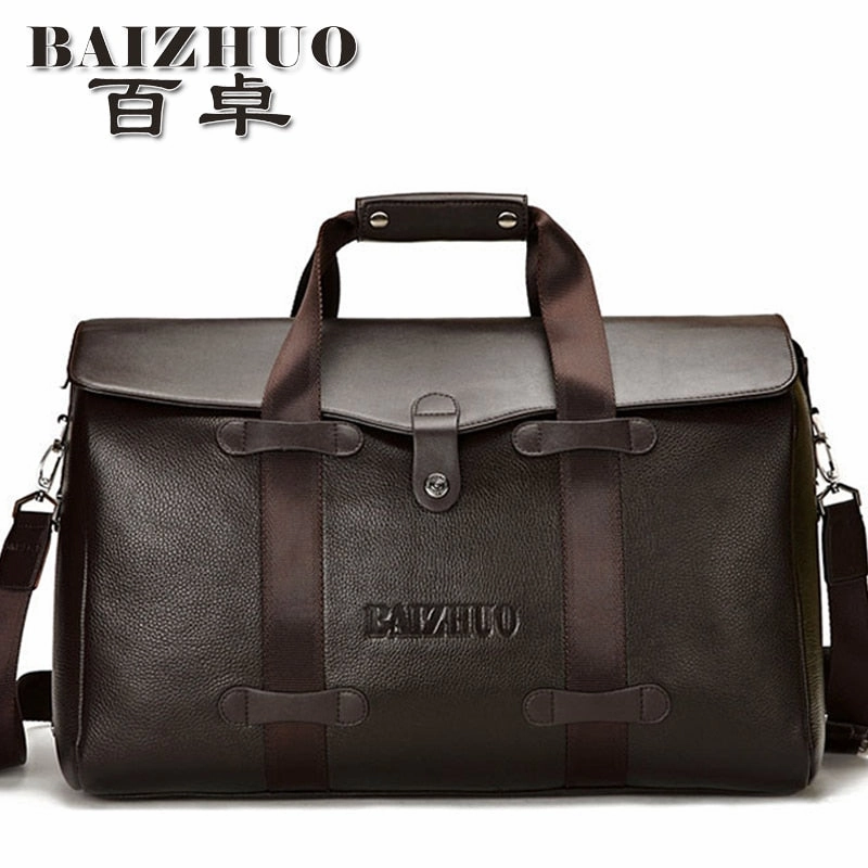 Limited Stock Alert Free Shipping 2017 Designer Brand Male Genuine Leather Carry On Luggage Handbag Travel Duffel