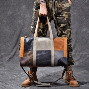 Full Genuine Leather Military Duffel Bag Distressed Leather Travel Bag Weekender Overnight Today Only Special