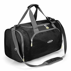 Hot Offer Event G4Free Gym Bag With Shoes Compartment Large 50L Sports Duffel Bag For Men And Women (Black)