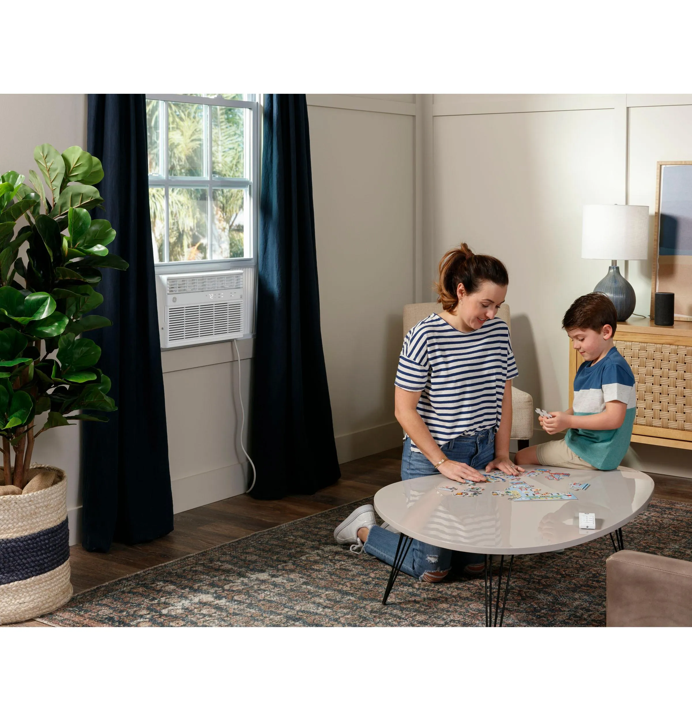 Ge Appliances AHEK14AC Ge? Energy Star? 14,000 Btu Smart Electronic Window Air Conditioner For Large Rooms Up To 700 Sq. Ft.