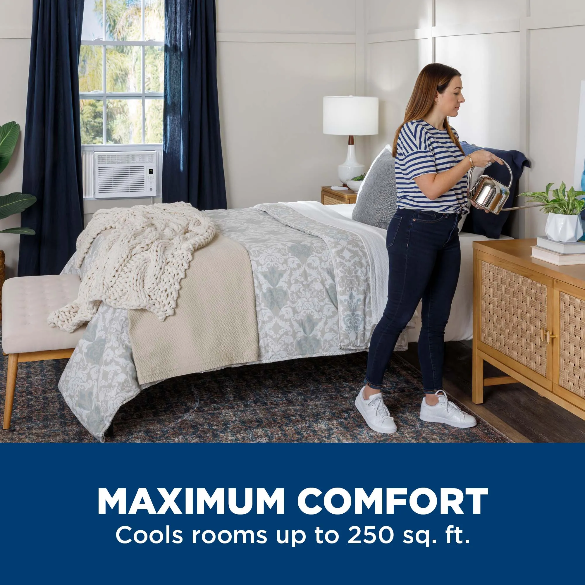 Ge Appliances AHSE06CA Ge? 6,000 Btu Electronic Window Air Conditioner For Small Rooms Up To 250 Sq Ft.
