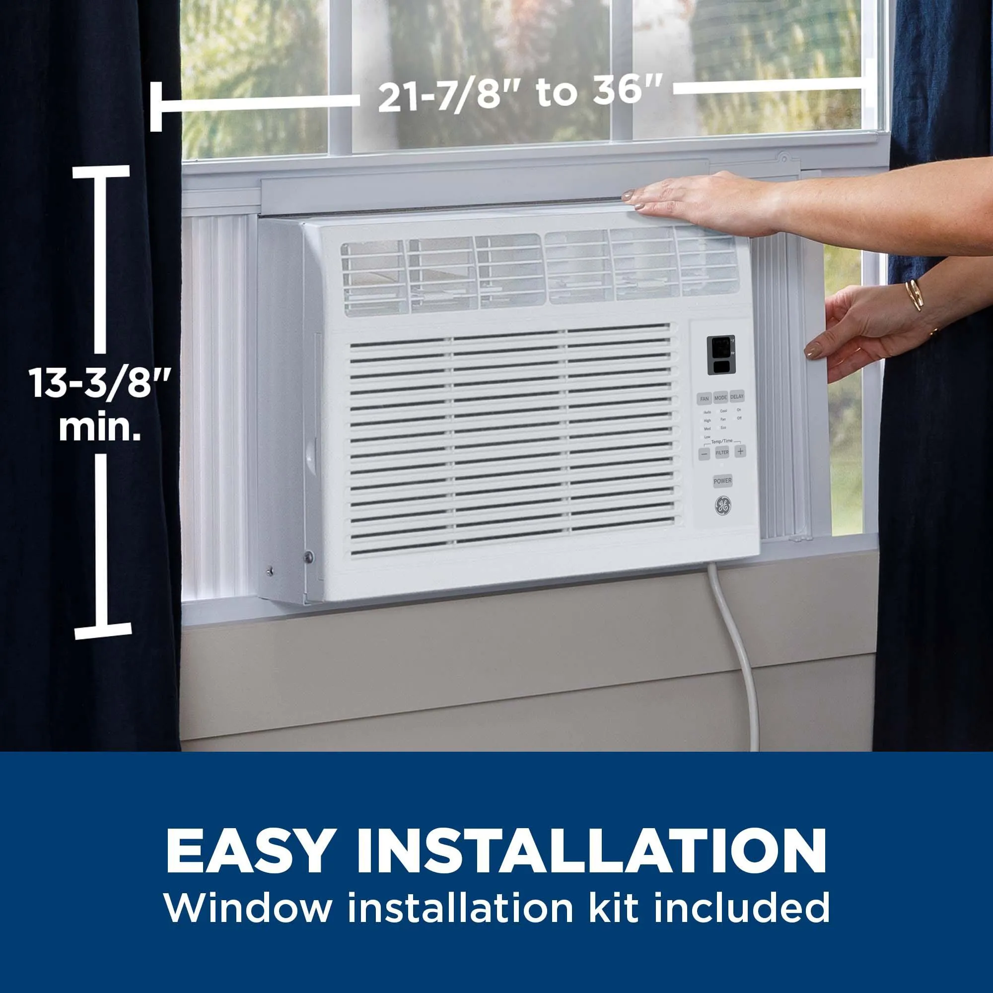 Ge Appliances AHSE06CA Ge? 6,000 Btu Electronic Window Air Conditioner For Small Rooms Up To 250 Sq Ft.