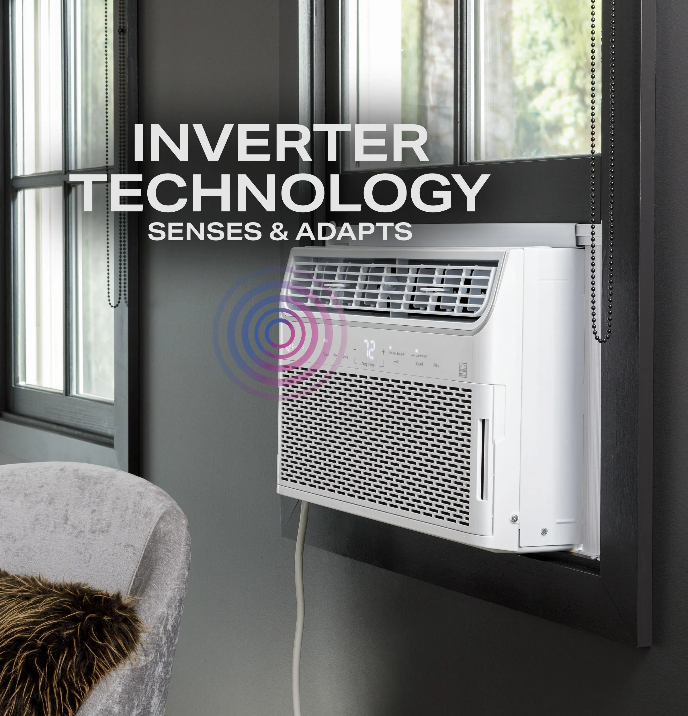 Ge Appliances AHTR10AC Ge Profile&#8482; Energy Star? 10,000 Btu Inverter Smart Ultra Quiet Window Air Conditioner For Medium Rooms Up To 450 Sq. Ft.